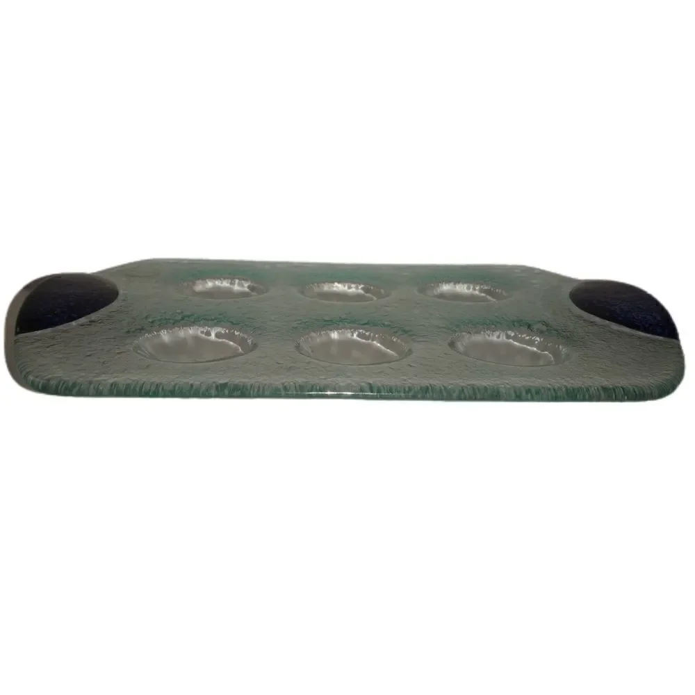 Dansk Spectra Cordial Glass Tray Only Replacement Piece Part Recycled Fused. Con